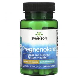 Swanson, Прегненолон, суперсила, 50 мг, 60 капсул