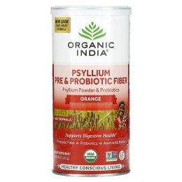 Organic India, Psyllium Pre & Probiotic Fiber, Orange, 10 oz (283.5 g)