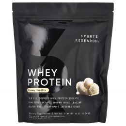 Sports Research, сывороточный протеин, со вкусом ванили, 0,94 кг (2,06 фунта)