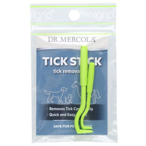 Dr. Mercola, Healthy Pets, Tick Stick, палочка для удаления клещей у животных 2 шт.