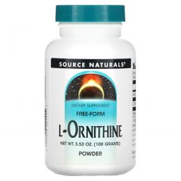 Source Naturals, L-орнитин, в форме порошка, 3,53 унции (100 г)