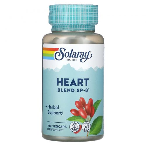 Solaray, Heart Blend SP-8, 100 растительных капсул