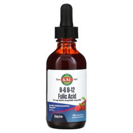 KAL, B-6 B-12 Folic Acid, Natural Mixed Berry, 2 fl oz ( 59 ml)