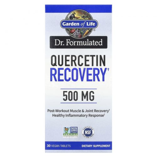 Garden of Life, Доктор Formulated, Quercetin Recovery, 500 мг, 30 веганских таблеток