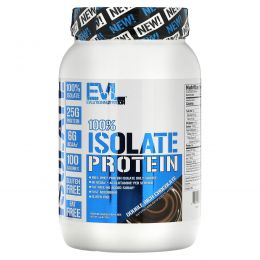 EVLution Nutrition, 100% изолят, двойной насыщенный шоколад, 726 г (1,6 фунта)