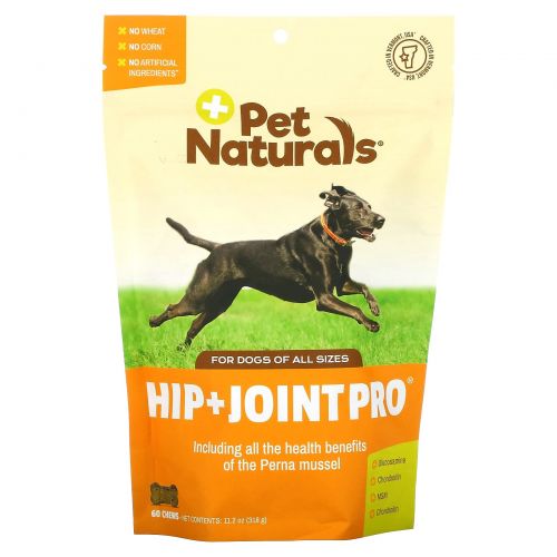 Pet Naturals of Vermont, Бедра и суставы Макс, для собак, 60 жевательных таблеток, 11,2 унции (318 г)