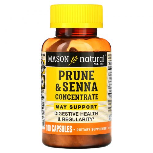 Mason Natural, Prune Senna Concentrate, 100 Capsules