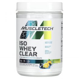 Muscletech, ISO Whey Clear, Ultra-Pure Protein Isolate, Lemon Berry Blizzard, 1.10 lbs (503 g)