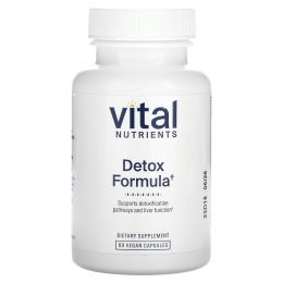 Vital Nutrients, Формула детоксикации, 60 веганских капсул