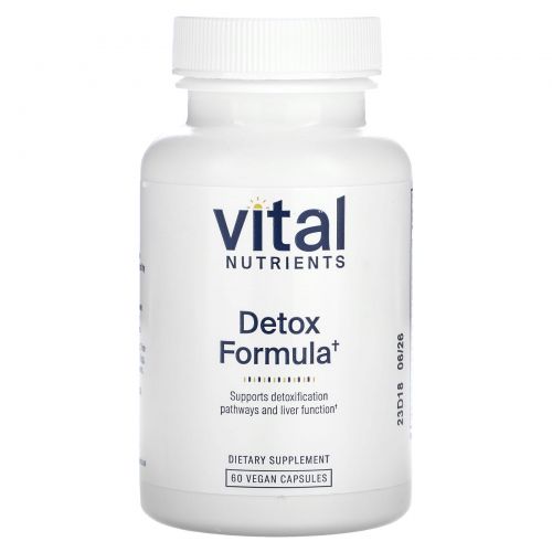 Vital Nutrients, Формула детоксикации, 60 веганских капсул