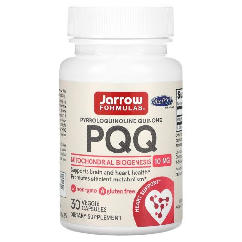 Jarrow Formulas, пирролохинолинхинон (PQQ), 10 мг, 30 капсул