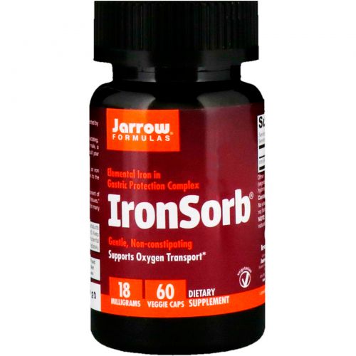 Jarrow Formulas, IronSorb, 18 мг, 60 овощных капсул