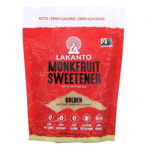 Lakanto, Monkfruit Sweetener with Erythritol, Golden, 16 oz (454 g)