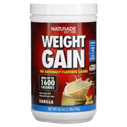 Naturade, Weight Gain, Instant Nutrition Drink Mix, Vanilla, 16.93 oz (480 g)