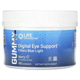 Life Extension, Digital Eye Support, средство для фильтрации синего света, ягодный вкус, 60 жевательных таблеток