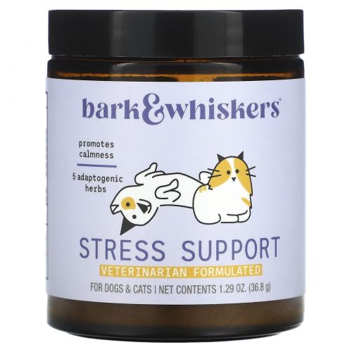 Dr. Mercola, Bark & Whiskers, средство для снятия стресса, для собак и кошек, 36,8 г (1,29 унции)