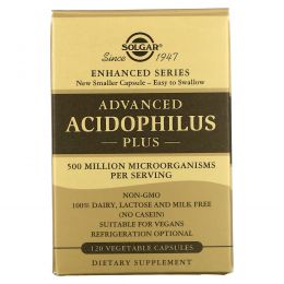 Solgar, Advanced Acidophilus Plus, 120 растительных капсул