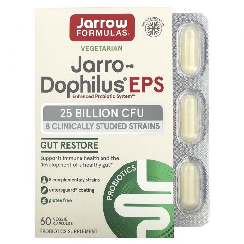 Jarrow Formulas, Jarro-Dophilus EPS, 60 вегетарианских капсул