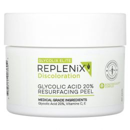 Replenix, Discoloration, Glycolix Elite, восстанавливающий пилинг с 20% гликолевой кислотой, 60 шт.