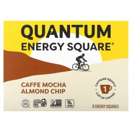 QUANTUM ENERGY SQUARE, Caffe Mocha Almond Chip, 8 Squares, 1.69 oz (48 g) Each