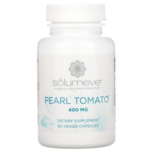 Solumeve, Pearl Tomato, добавка для здоровья кожи, 400 мг, 60 растительных капсул