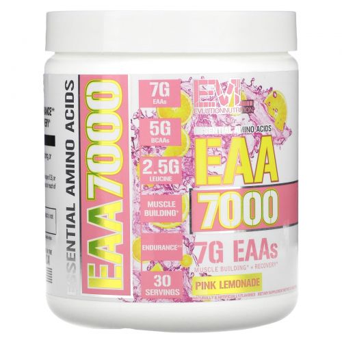 EVLution Nutrition, 7,000 незаменимых аминокислот, розовый лимонад, 309 г (10,9 унции)