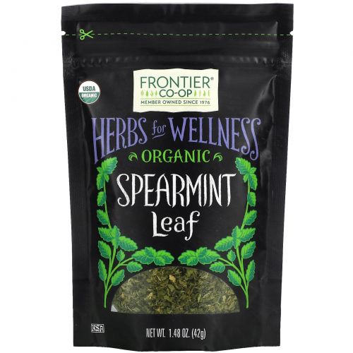 Frontier Natural Products, Organic Spearmint Leaf, 1.48 oz (42 g)