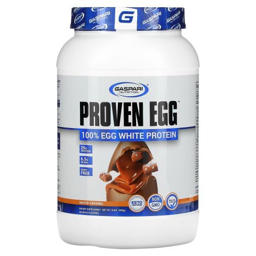 Gaspari Nutrition, Proven Egg, 100% протеин из яичного белка, соленая карамель, 900 г