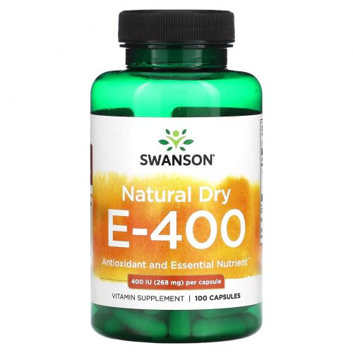 Swanson, Natural Dry E-400, 268 мг (400 МЕ), 100 капсул